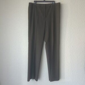 LAFAYETTE 148 women's straight-leg dress pants, brown, size 14 virgin wool blend
